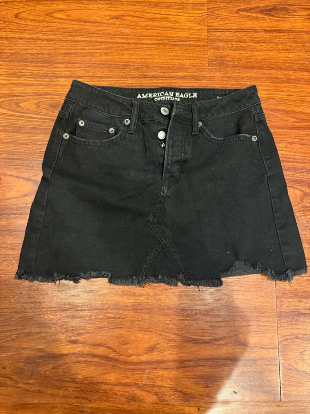 American Eagle Outfitters Black Denim Mini Skirt